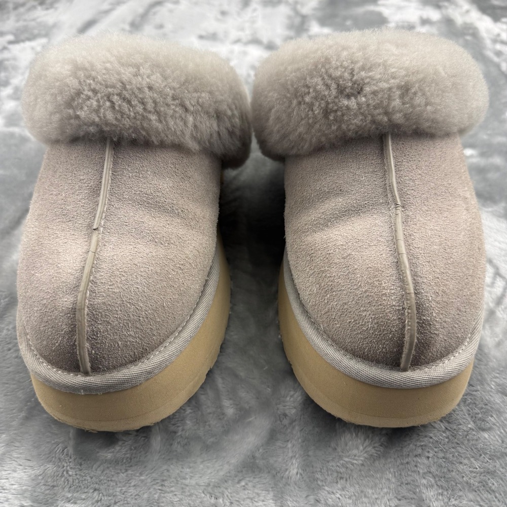 UGG Disquette Suede Platform Slippers Goat Grey Womens 8 1122550‎ - Picture 9 of 13